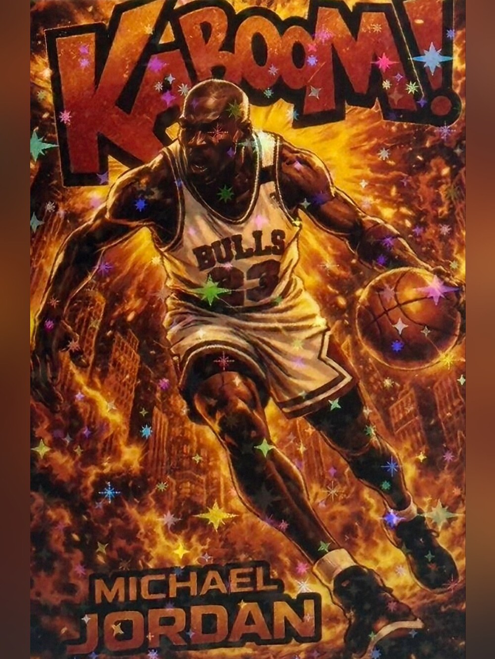 MICHAEL JORDAN BULLS RETRO 8.5x11 ULTRA PREMIUM GLOSSY COLOR ART KABOOM! POSTER!